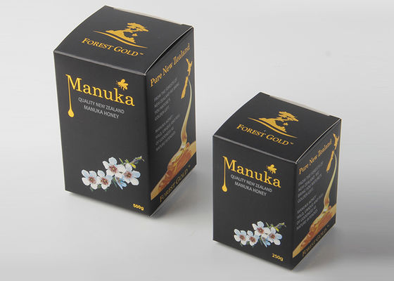 فویل طلایی داغ مهر زنی جعبه های بسته بندی چاپ بسته دوبلکس برای محصولات غذایی