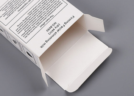 جعبه های بسته بندی کاغذی جعبه سفید سفید با لیزر نقره ای و ورق مات