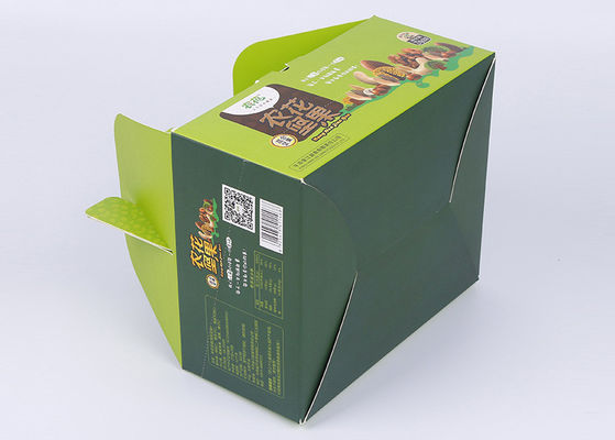 جعبه های بسته بندی سبز جعبه لمینیت براق و کریستال نرم برای بسته بندی مواد غذایی