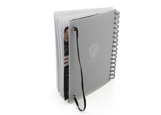 A5 پلاستیک مات پوشش نرم افزار دفترچه یادداشت / خاطرات با اتصال اسپیرال