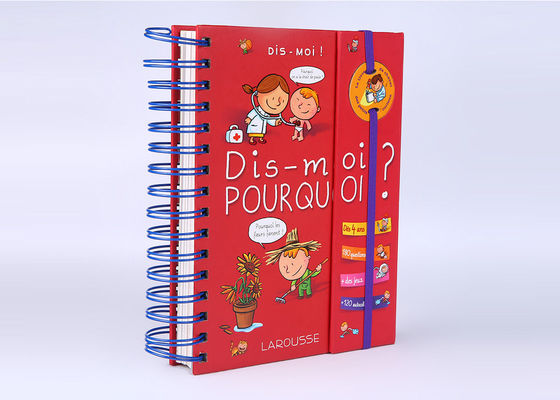 سیم - O Binding قرمز کودکان کتاب تخته Hardcover با بستن الاستیک