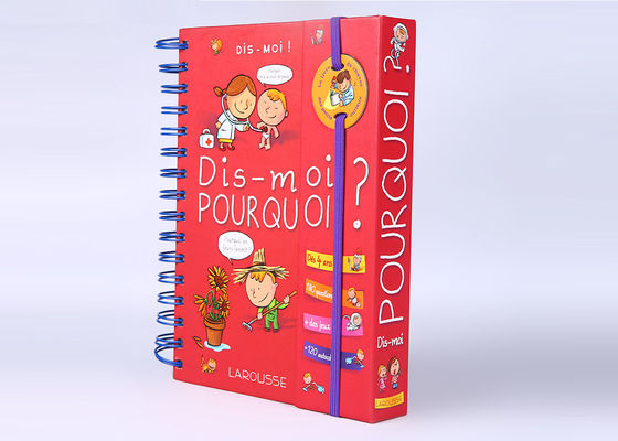 سیم - O Binding قرمز کودکان کتاب تخته Hardcover با بستن الاستیک