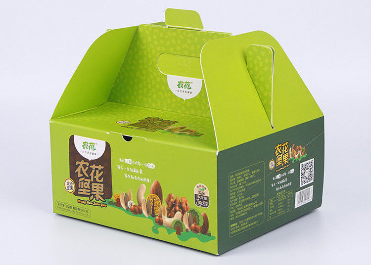جعبه های بسته بندی سبز جعبه لمینیت براق و کریستال نرم برای بسته بندی مواد غذایی