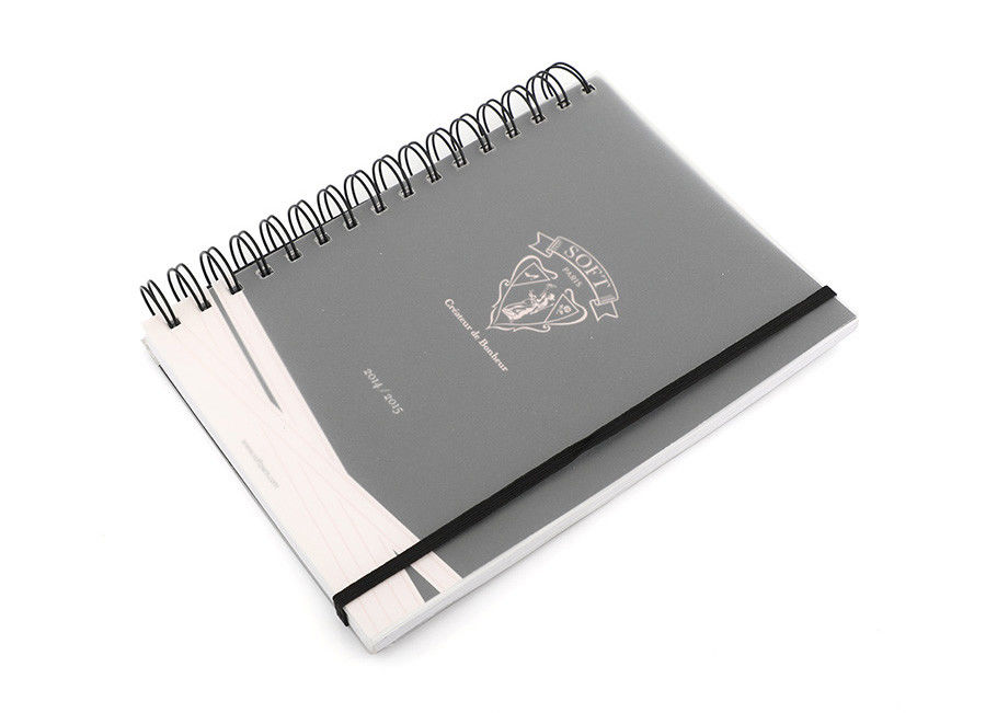 A5 پلاستیک مات پوشش نرم افزار دفترچه یادداشت / خاطرات با اتصال اسپیرال