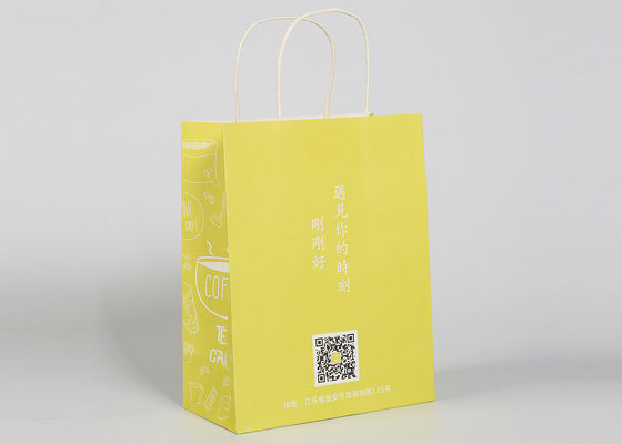 کیسه های کاغذی پیچ خورده کیسه های خرید سفارشی برای بسته بندی هدیه و پوشاک