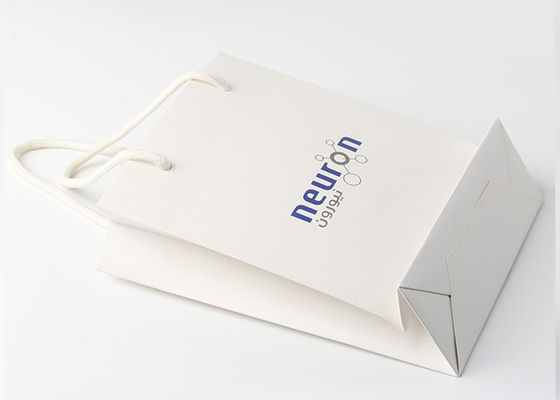 لمینیت مات لمینیت پوشش کاغذ دستگیره کیسه خرید برای بسته بندی جواهرات
