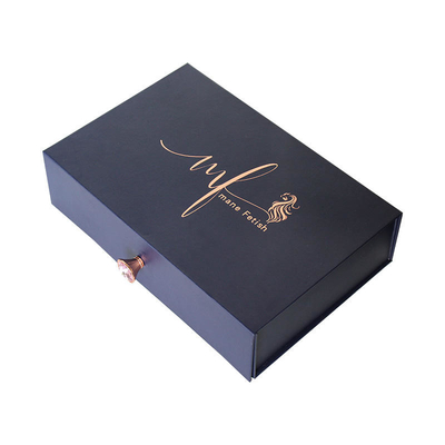 جعبه های هدیه مقوایی تاشو CCNB فویل طلا 1200 گرمی برای بسته بندی کلاه گیس